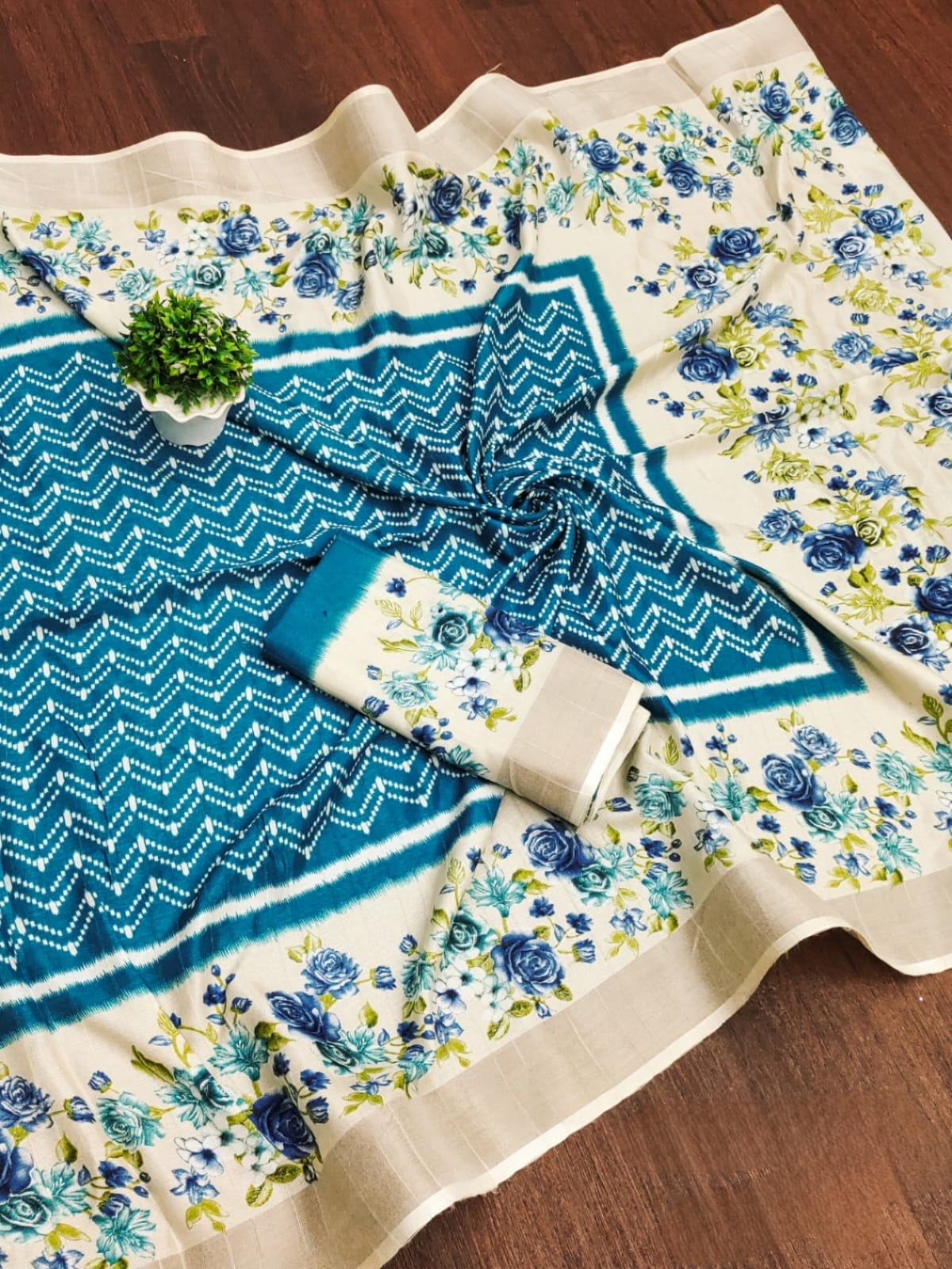 Fancy Mul Cotton Saree - FS006