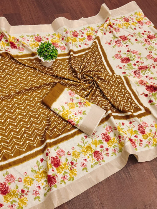 Fancy Mul Cotton Saree - FS004